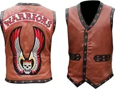 The Warriors Movie Stylish Vest Leather Jacket Bike Riders Best for Halloween