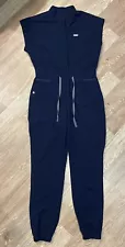 Figs Rafaela Cargo Scrub Jumpsuit Scrubsuit Sz. Small Navy