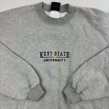 Vintage Kent State University Sweatshirt Adult Large Gray College Sports 90s