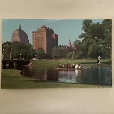 Boston Public Garden,Noted for Gardens and Swan Boats in Boston, Mass