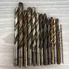 Vintage Mixed Lot Drill Bits Union High Speed Chicago Some Unbranded Used Rusty