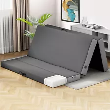 Cozzzi Foldable Mattress Queen Size for Floor and Traveling - Grey 58"