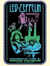 Led Zeppelin Concert Poster Rock N Roll Jimmy Page 18"X24" Poster Free Shipping