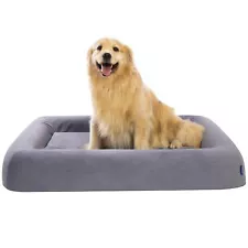 Orthopedic Dog Bed for Large Dogs Waterproof Pet Bed Soft Sofa with Two Fabri...