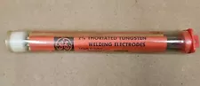 NOS GE 1/16" 2% Thoriated Tungsten Electrodes. 8 Pack