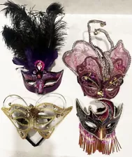 Mardi Gras Masks from New Orleans Lot of 4 - Excellent condition