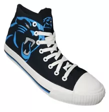 Carolina Panthers Football High Tops Mens Sz 8 Sneakers Big Logo NFL Shoes FOCO