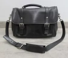 VINTAGE COACH BRIEFCASE MESSENGER LAPTOP BAG BLACK LEATHER 6445