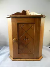 Antique Oak Small Corner Cupboard So Cute Great Size Primitive Furniture Kitchen