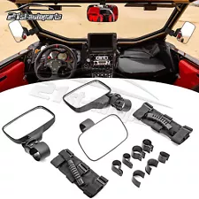 For Honda Pioneer 1000 700 500 UTV Side View Rear Center Mirrors Set+2x Handle (For: 2019 Honda Pioneer 500)