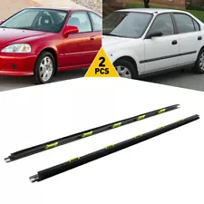 2PCS Door Weather Strip Window Belt Seal Molding Trim for 1996-2000 Honda Civic