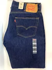 LEVIS 501 Jeans Men 38x32 Straight Dark Blue Denim Pants Button Fly Classic NEW