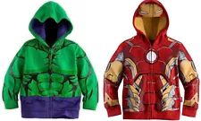 superhero cool iron man hulk jacket sweatshirt hoodie coat costume for boys