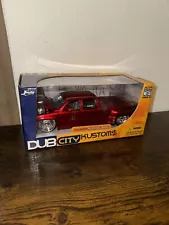 JADA DUB CITY KUSTOMS 1999 RED CHEVY SILVERADO DOOLEY 1:24 Scale Die cast MiB