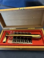 Vtg Franklin Barbershop Old Fashioned Luxury Razor 5 Heads in Wooden Box