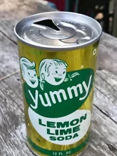 Yummy Lemon Lime Soda Can - EMPTY 12oz Pop CAN, Melrose Park, ILL. 60160, 1960's