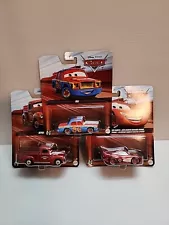 RARE DISNEY CARS 3. 86 BILL Derby, Heyday Smokey, Lightning McQueen Chrome