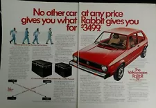 1976 Volkswagen VW Rabbit More Than Other Cars Red Photo Vintage Print Ad