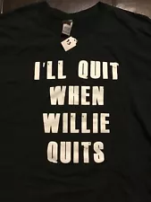 Happy Cow Bar & Grill Willie Nelson T-Shirt, Men’s 2XL, Hunter Texas, $7 ship