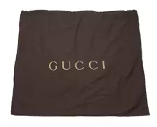 Gucci Dust Bag Designer Brown String Pull Large 20.5” x 17.5” Italy