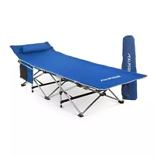 Alpcour Folding Camping Cot Deluxe Collapsible Single Person Bed 300 Lbs