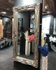 Extra large ornate Champagne floor wall leaner mirror French living room hallway