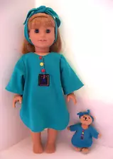 American Girl Fleece Slumber Shirt & Mini AG Bear Pleasant Company