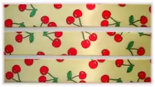 LAST 1 - 22 YARD ROLL SALE 7/8 RED CHERRY VENUS CO YELLOW SATIN RIBBON FOR BOW