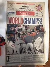 AJC 1995 Atlanta Braves World Series Champions Edition 10-29-95