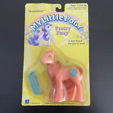 My Little Pony Pretty Pony G1 Vintage Beautybloom NEW on Card MIB 1990 - READ!