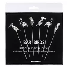 Bar Birds Cocktail Picks Martini Olives Appetizers Cheese Fruit (set of 6) #PBB6