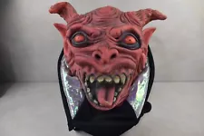 HALLOWEEN LARGE HOODED RED DEVIL MASK