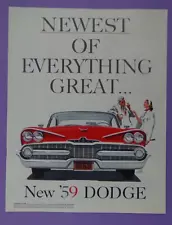 1959 Dodge New '59 Newest of Everything Great 6-Page Sales Brochure #027-51