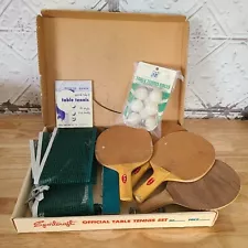 Vintage 1950s Sportcraft Official Table Tennis Set In Original Box Ping Pong