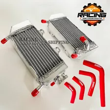 Aluminum Radiator & Red Hose For HONDA CRF250R 2004-2009; CRF250X 2004-2017 (For: 2009 CRF250R)