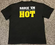 Buffalo Wild Wings Sauce 'Em Like They're Hot Men's Dark Gray T-Shirt XL