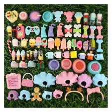 Random 12pcs Cute Accessories for LPS Pets Toys Cream Skirt Jacket Food Kid Gift