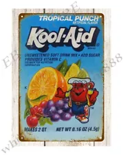 Kool Aid Tropical Punch soft drink metal tin sign reproductions for sale