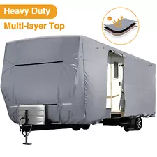 6-Ply All Weather Resistant Travel Trailer RV Cover Anti-UV Fits Camper 16'-38'