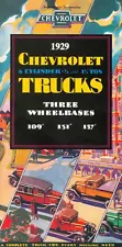 1929 CHEVROLET TRUCK SALES BROCHURE-1/2 & 1 1/2 TON