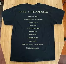 Kanye West 808s and Heartbreak Hollywood Bowl 2015 Concert T Shirt Large Black