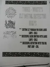 3 WHITES XLT METAL DETECTOR HELPS LARGE LOOP, CACHE HUNTING LG. LOOP, BIG FOOT