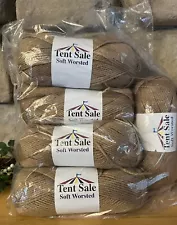 Lot of 5 Skeins, Tent Sale Soft Worsted Yarn, 3.5 oz, 197 yds, Color: Sable NEW