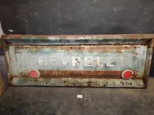 56 CHEVY STEP SIDE TRUCK TAILGATE for WALL ART ANTIQUE BENCH VINTAGE OLD PATINA