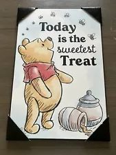 Disney’s Winnie the Pooh Art Picture Today is the Sweetest Treat Wall Decor NIB