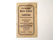 Rare 1900s Beautiful Butte Valley of California Real Estate For Sale Brochure