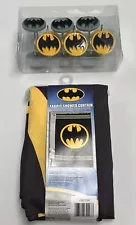 DC Comics BATMAN Fabric Shower Curtain And Hooks 72x72 New