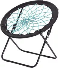 Bungee Dish Chair Folding Relax Fun Chair for Room Garden Dorm Rooms and