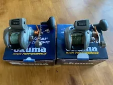 2 Okuma RH Low Profile Line Counter Reels - Grey (CV-354D)