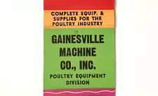 RARE 1950’S GAINESVILLE MACHINE CO, GEORGIA- 670 MAIN ST, POULTRY EQUIPMENT